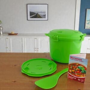 Sistema Lime Green Rice Microwave Multicooker Steamer Hard to find color!